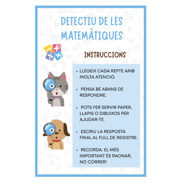 Problemes de càlcul de matemàtiques (2 nivells)