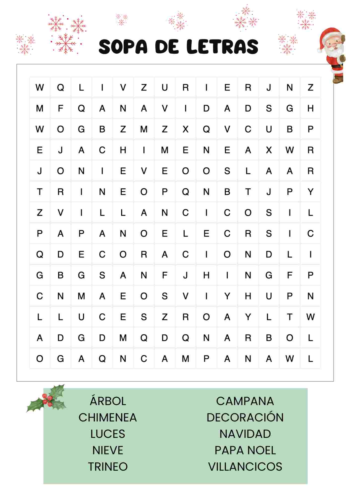 Cuaderno de actividades de Navidad