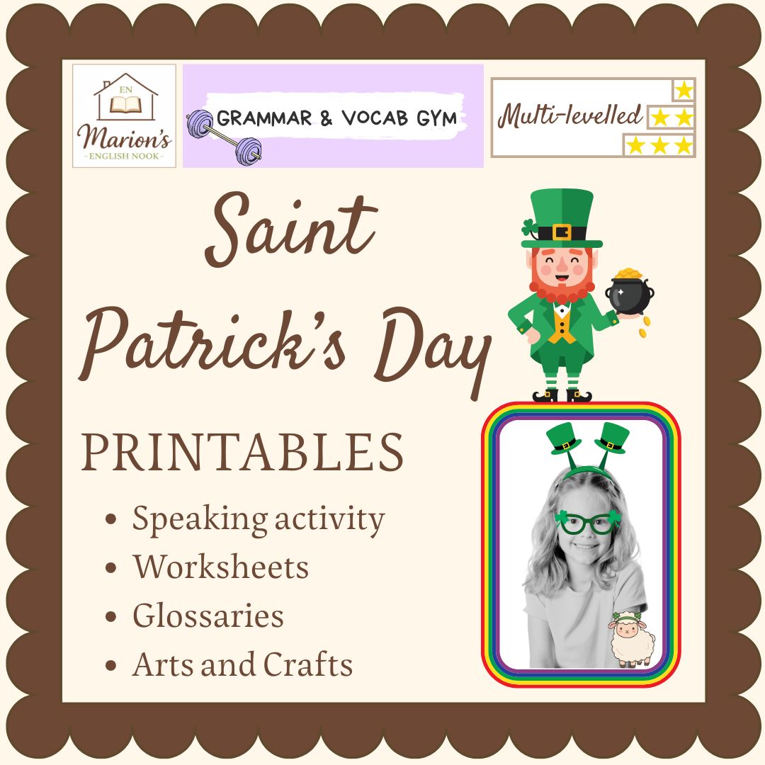 St. Patrick’s Day Activities & Craft | Grammar & Vocabulary