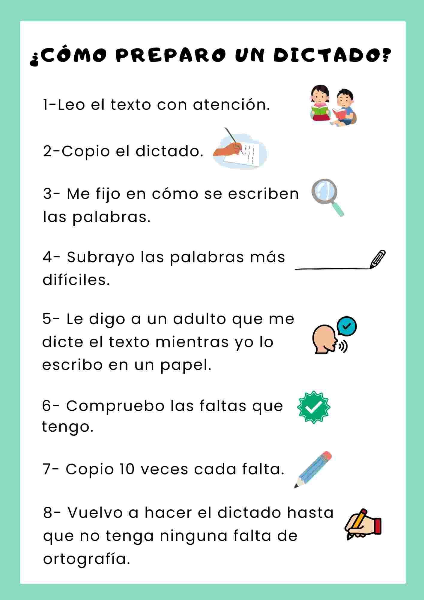 Pautas para preparar un dictado