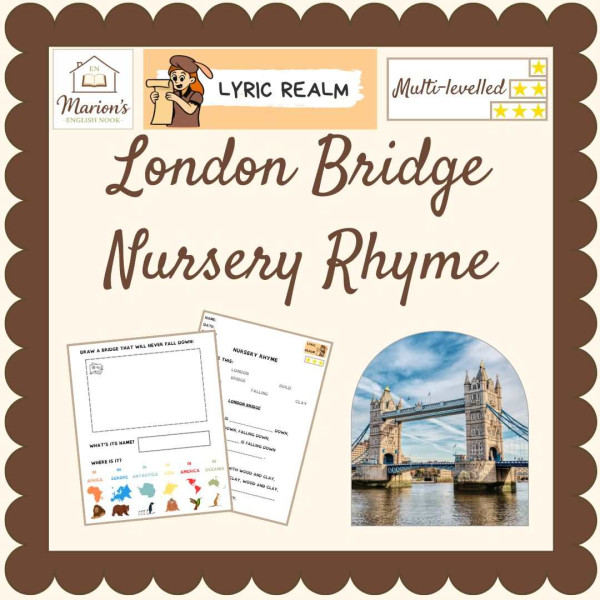 London Bridge Nursery Rhyme TPR | Materials Differentiated Worksheets