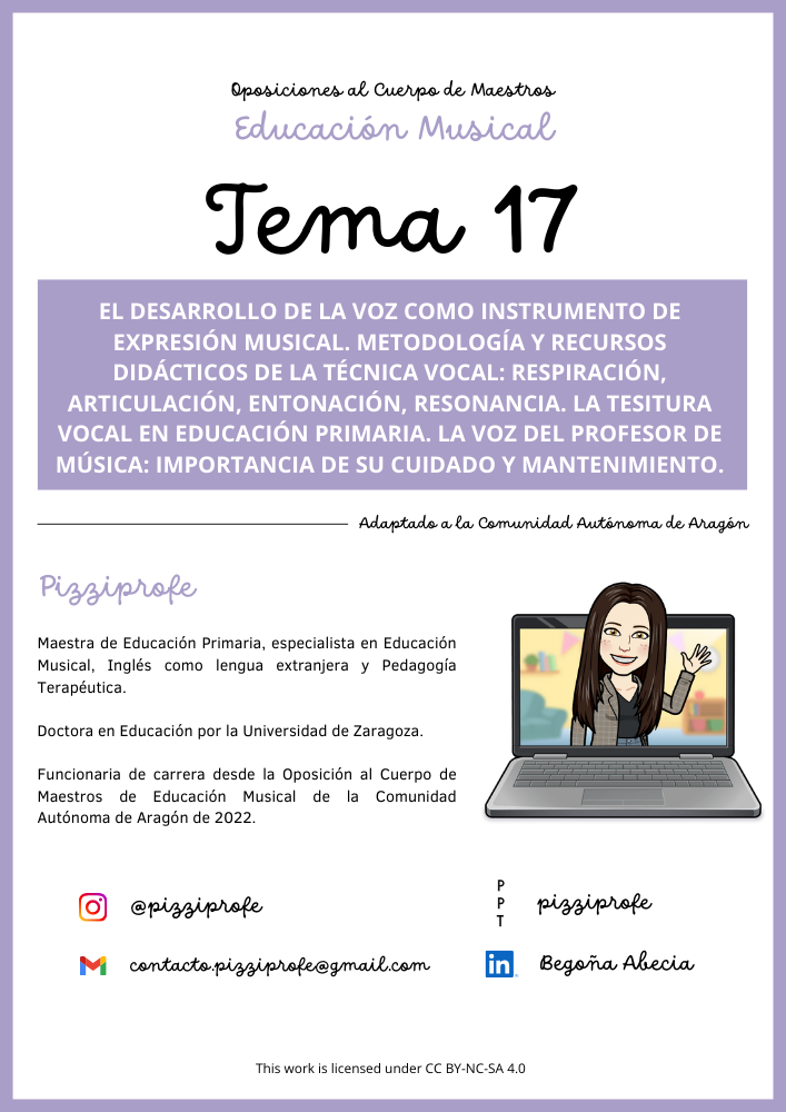 Tema 17 - Oposición al Cuerpo de Maestros de Educación Musical - Aragón Autora: pizziprofe