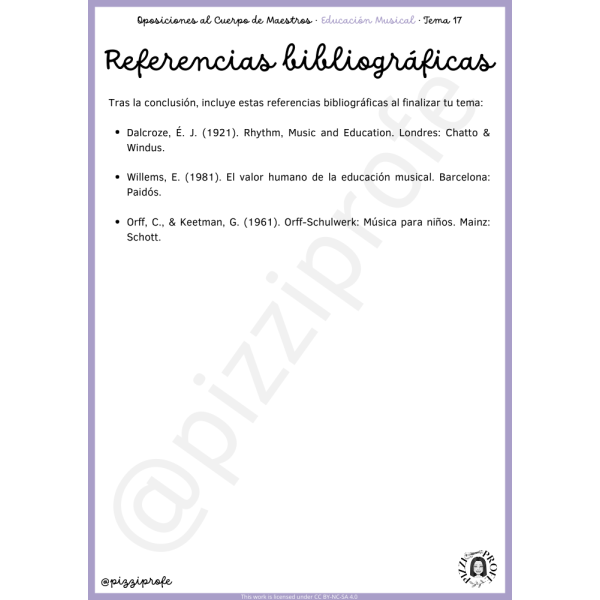 Tema 17 - Oposición al Cuerpo de Maestros de Educación Musical - Aragón Autora: pizziprofe