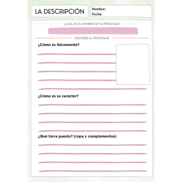 Ficha de la descripción