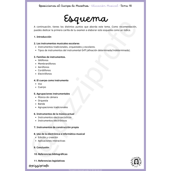 Tema 18 - Oposición al Cuerpo de Maestros de Educación Musical - Aragón Autora: pizziprofe