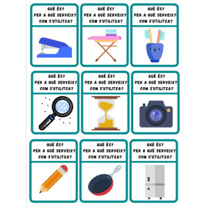 Targetes d'expressió oral: Parlem dels objectes