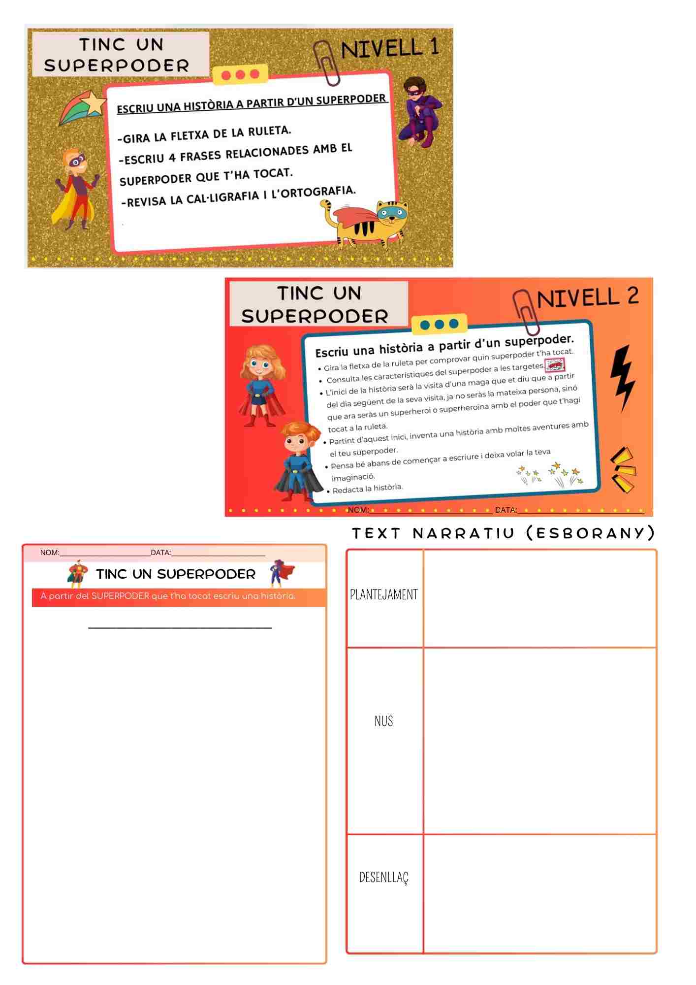 Text narratiu: Tinc un superpoder