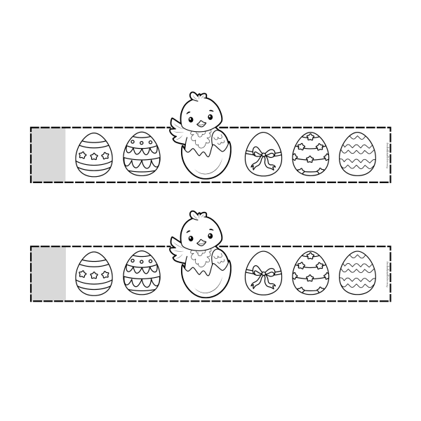 Pulseras de Pascua para colorear