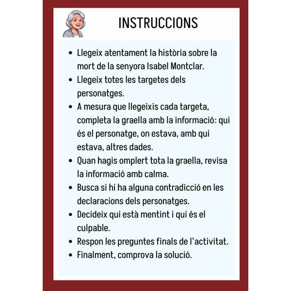 Comprensió lectora de misteri: El misteri de la mansió Montclar. Seràs capaç de trobar el culpable?