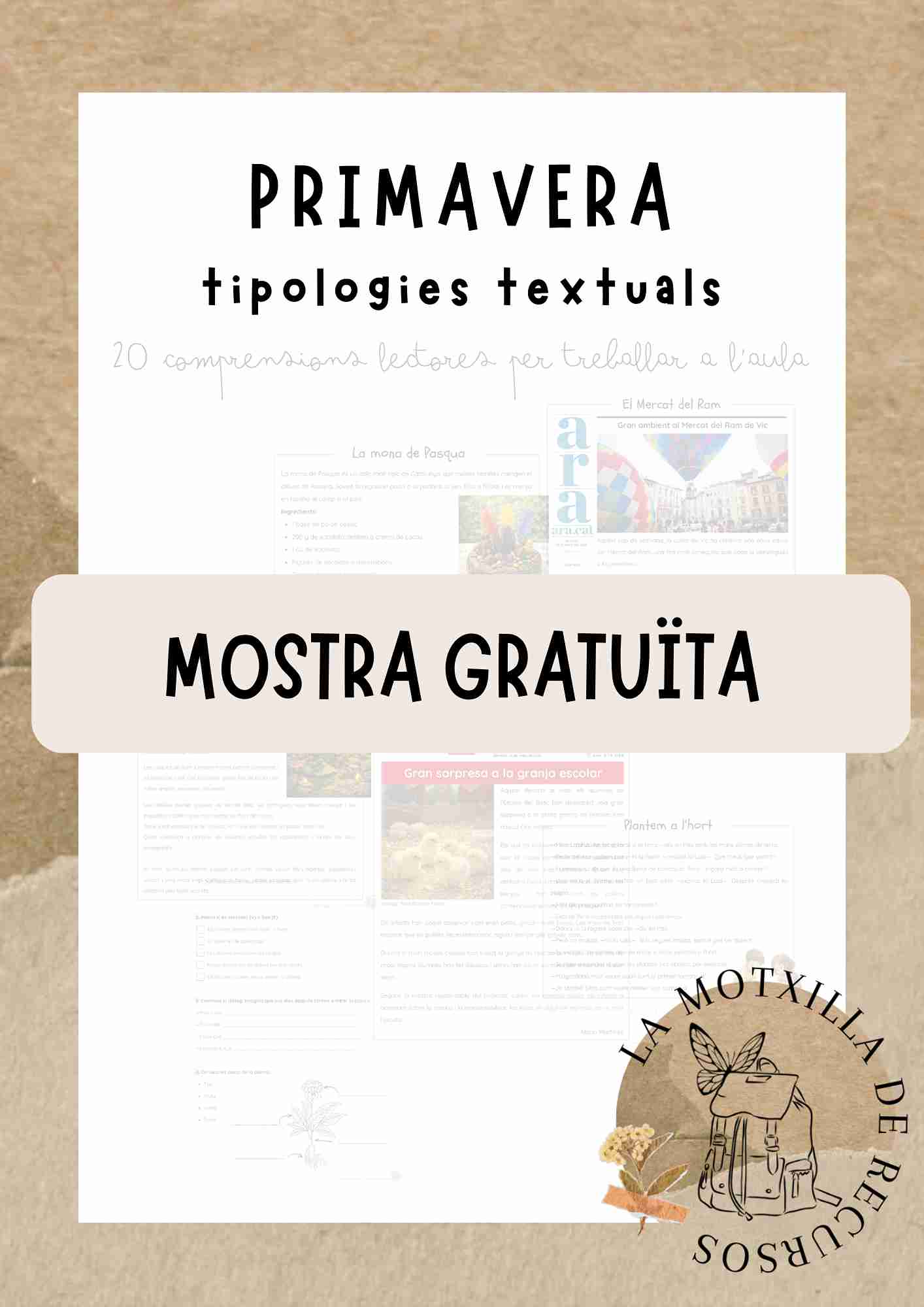 MOSTRA. PRIMAVERA - CL. Tipologies textuals