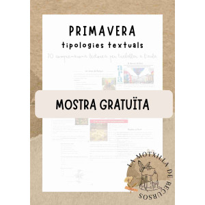 MOSTRA. PRIMAVERA - CL. Tipologies textuals