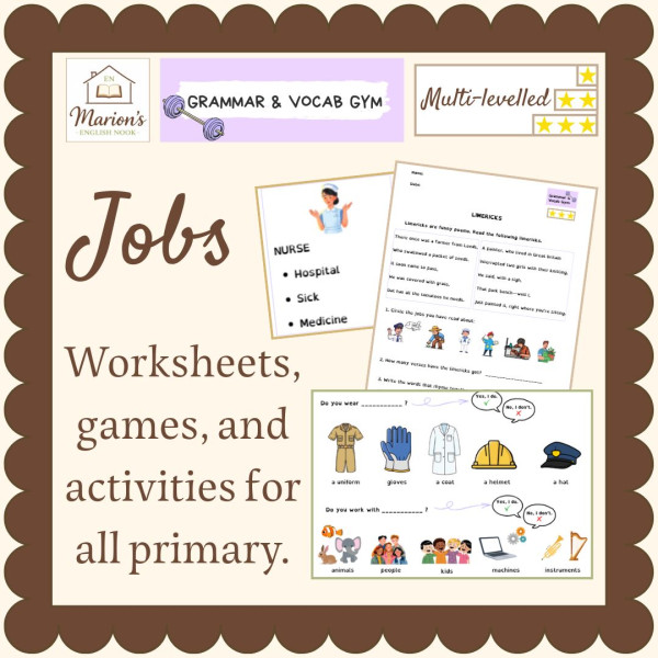 Jobs & Occupations | Worksheets & Games | Grammar & Vocabulary | Multi-Level