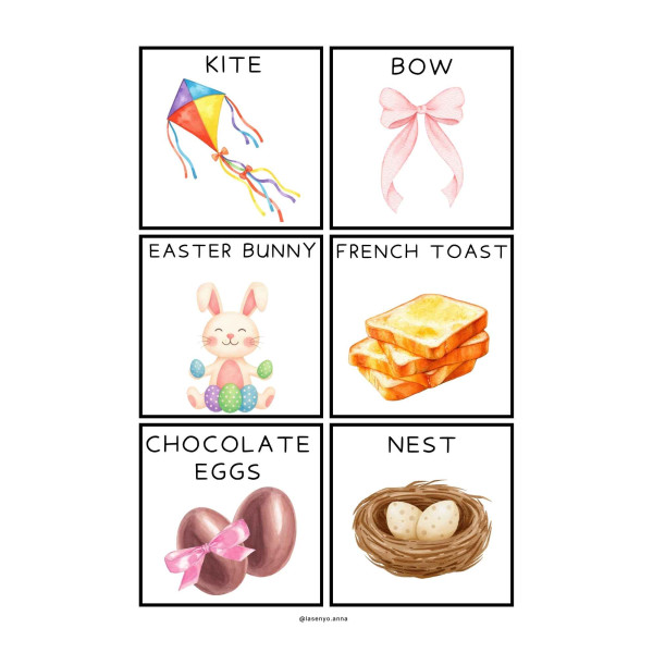 FLASHCARDS PASCUA (CAST, CAT, ING)
