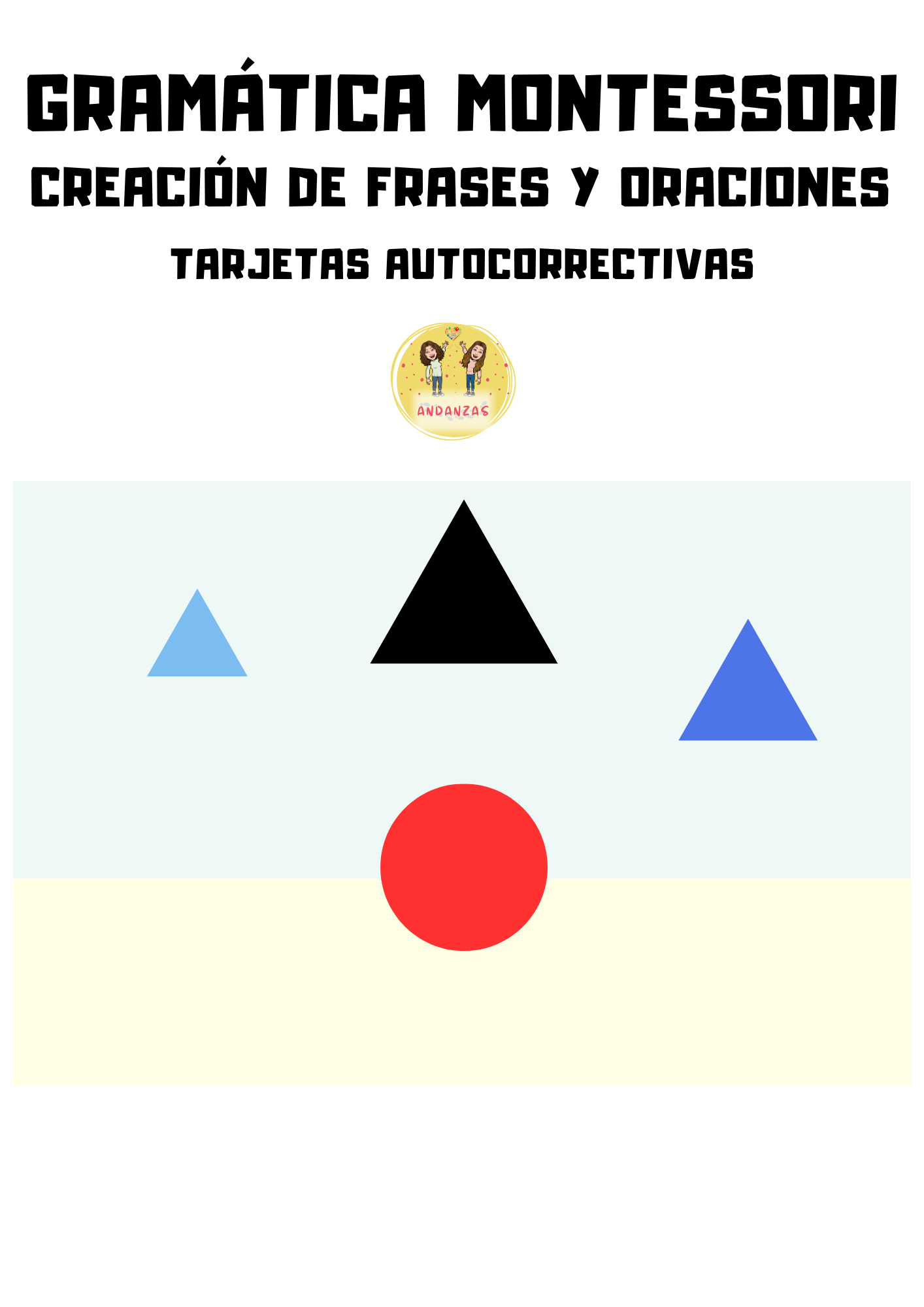 Gramática Montessori: creación de frases y oraciones autocorrectivas