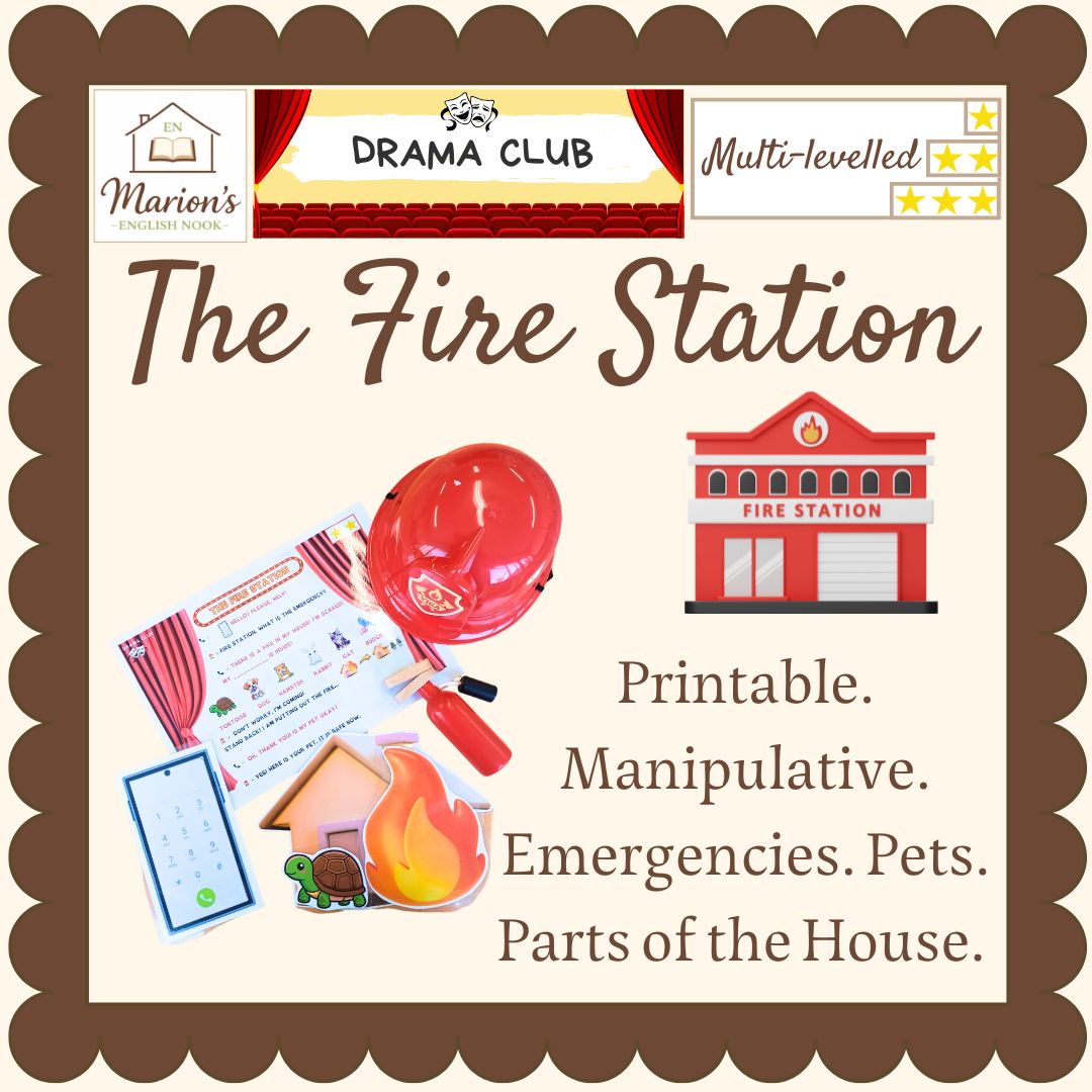 Fire Station & Fire Fighter Role Play Dramatic Play | Emergencies, Pets, Parts of the House Speaking