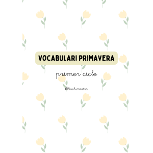 Vocabulari primavera
