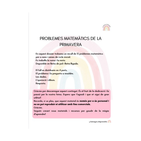 Problemes matemàtics primavera