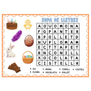 Sopa de lletres de la pasqua