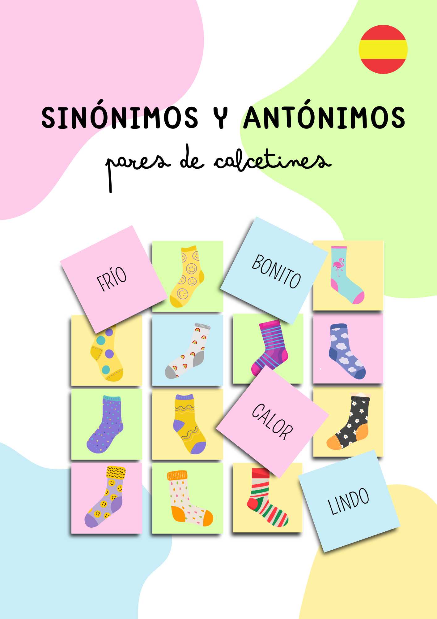 SINÓNIMOS Y ANTÓNIMOS: PAREJAS DE CALCETINES