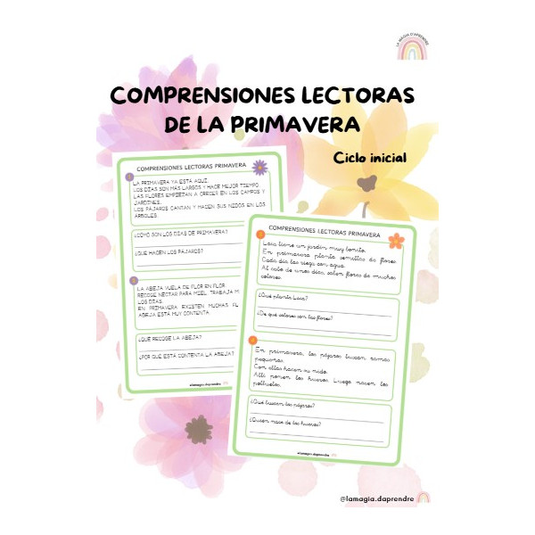Comprensiones lectoras primavera