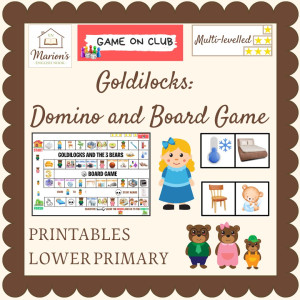Goldilocks Board Game & Domino: Family, House & Opposites