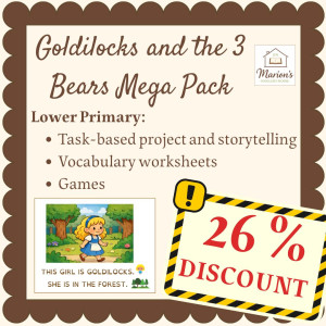 GOLDILOCKS MEGA PACK: Guided Project, Games & Literacy Worksheets