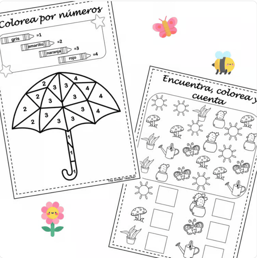 Profes Papel Tijera Cuaderno de actividades de primavera - Educación ...
