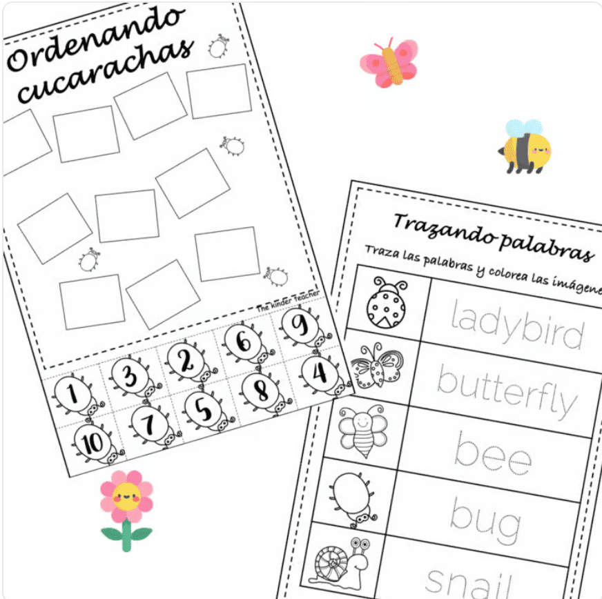 Profes Papel Tijera Cuaderno de actividades de primavera - Educación ...