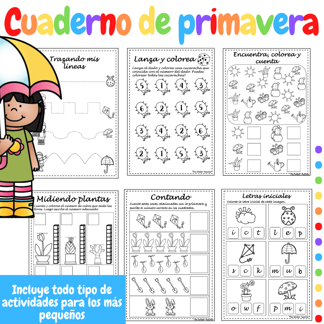Cuaderno de actividades de primavera - Educación Infantil