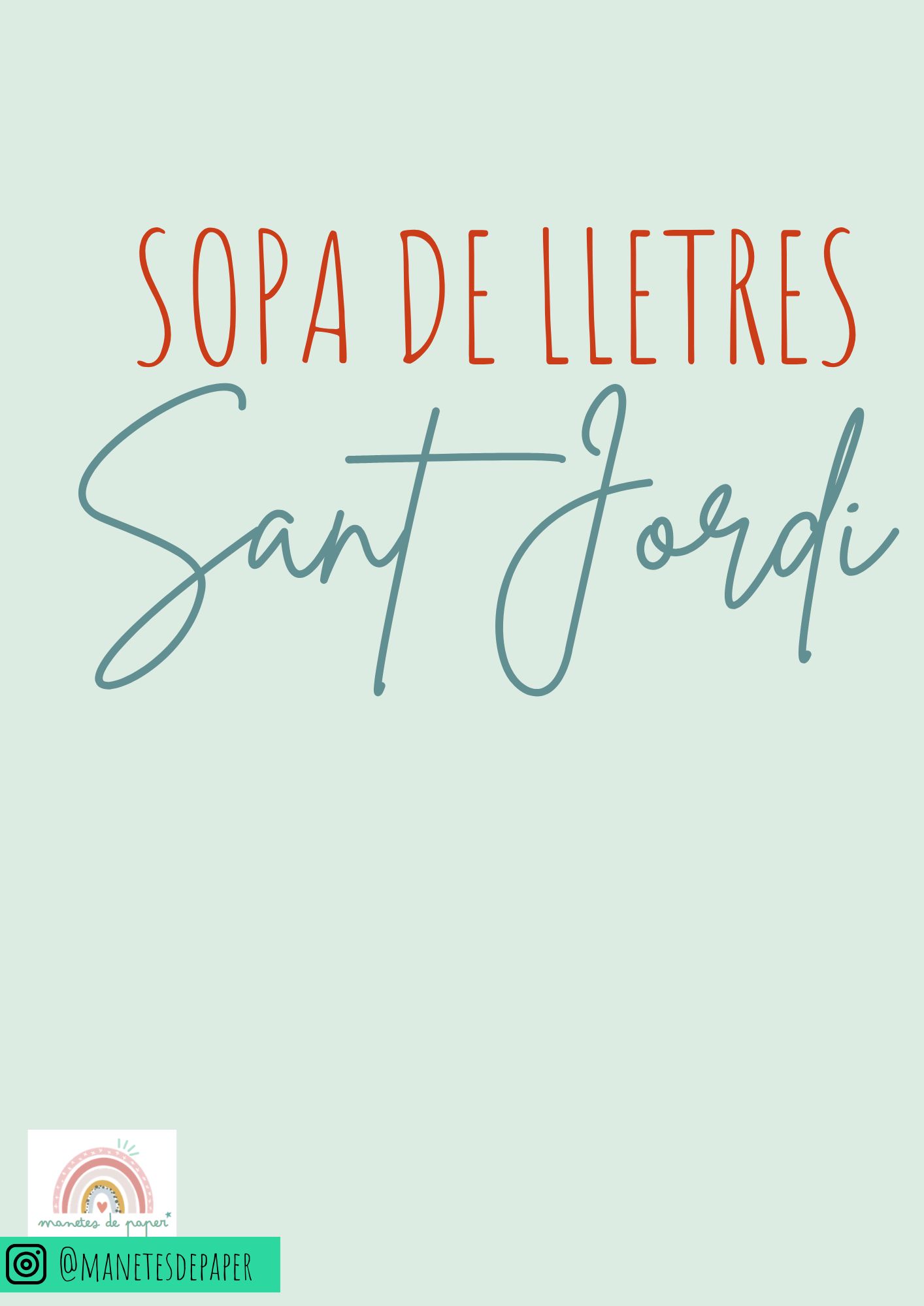Sopa de lletres de Sant Jordi