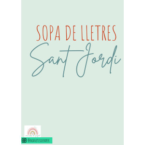 Sopa de lletres de Sant Jordi