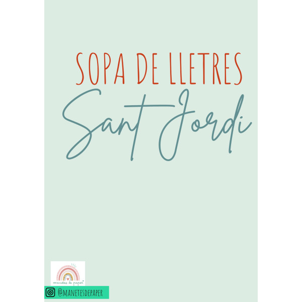 Sopa de lletres de Sant Jordi