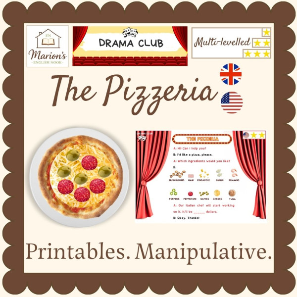 Pizza Shop & Pizzeria Role Play | Restaurant & Food Speaking | Dramatic Play