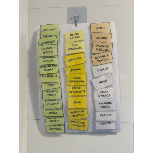 Menú setmanal amb velcro