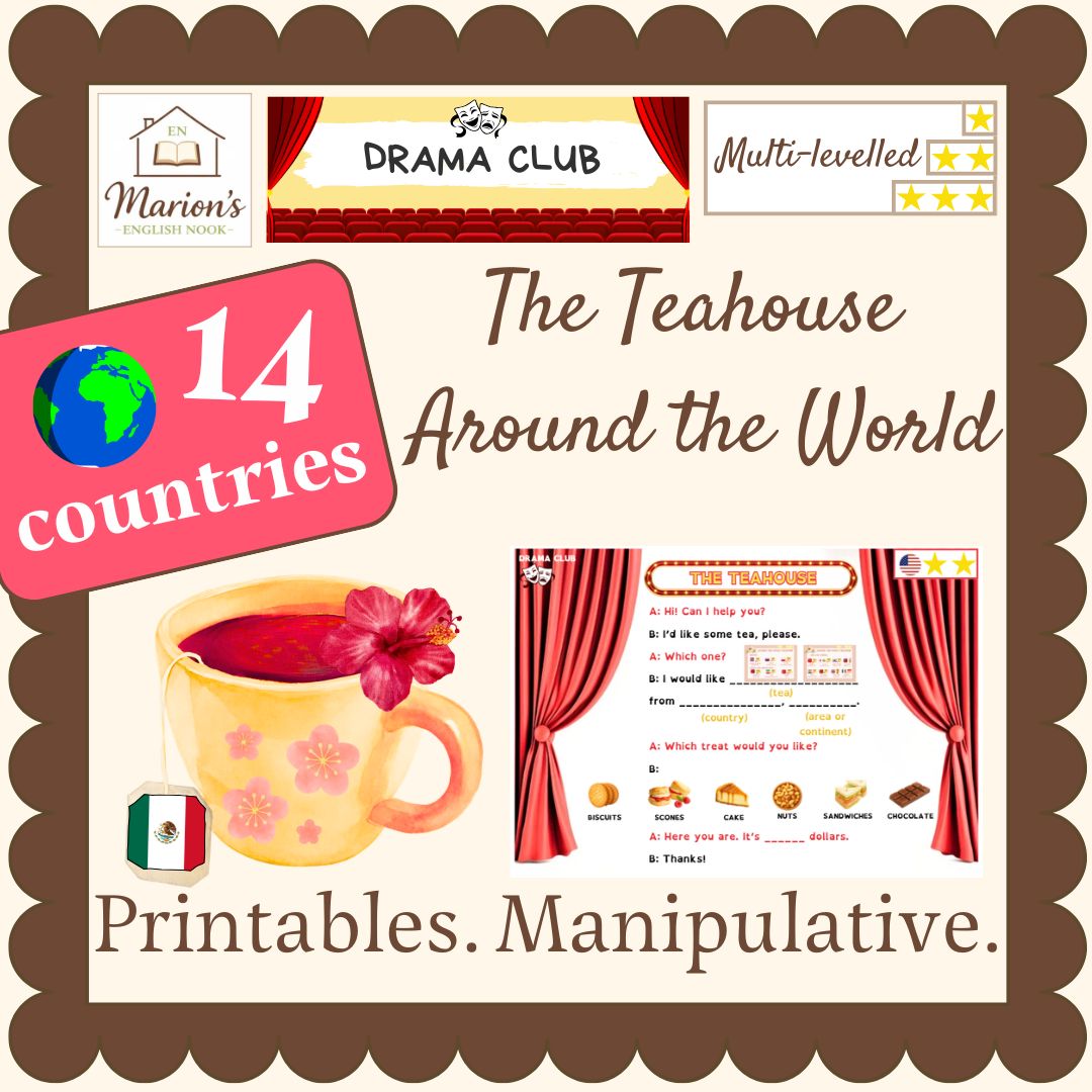 Teahouse Tea Shop Menu Role Play | Around the World Dramatic Play | Speaking