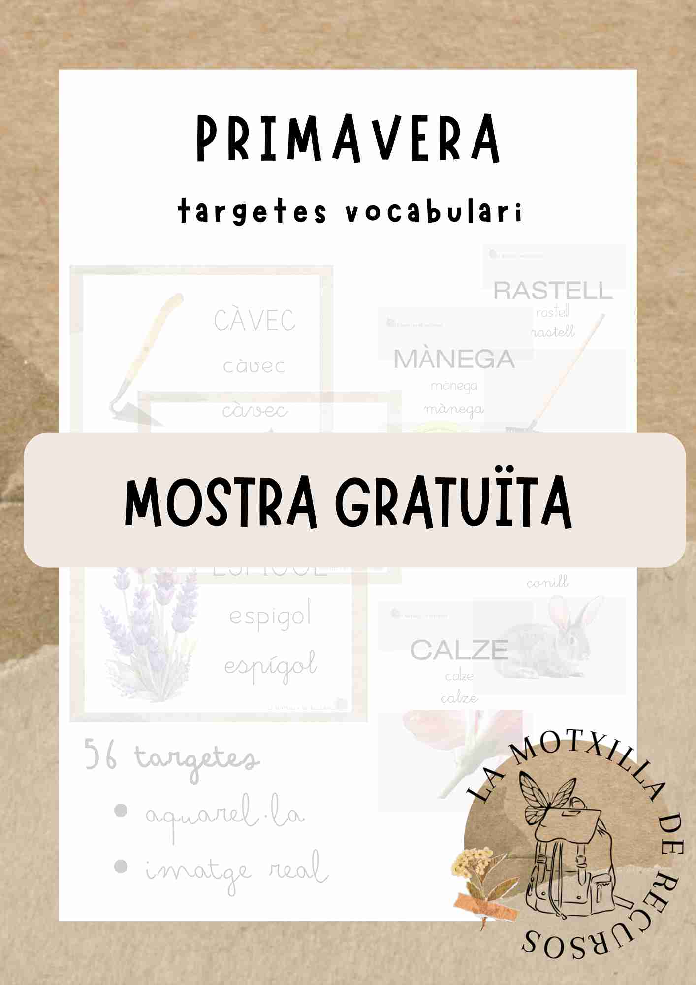 PRIMAVERA - MOSTRA. Targetes vocabulari