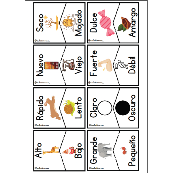 Puzzles de Antónimos