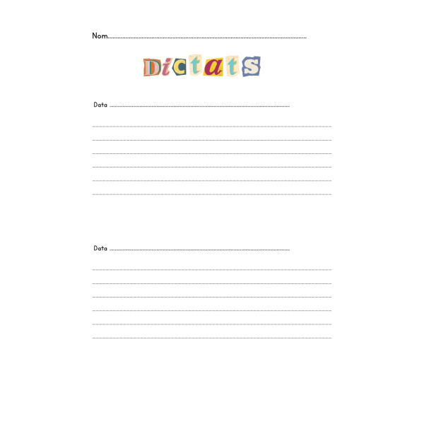 Plantilla dictados Cast/Cat