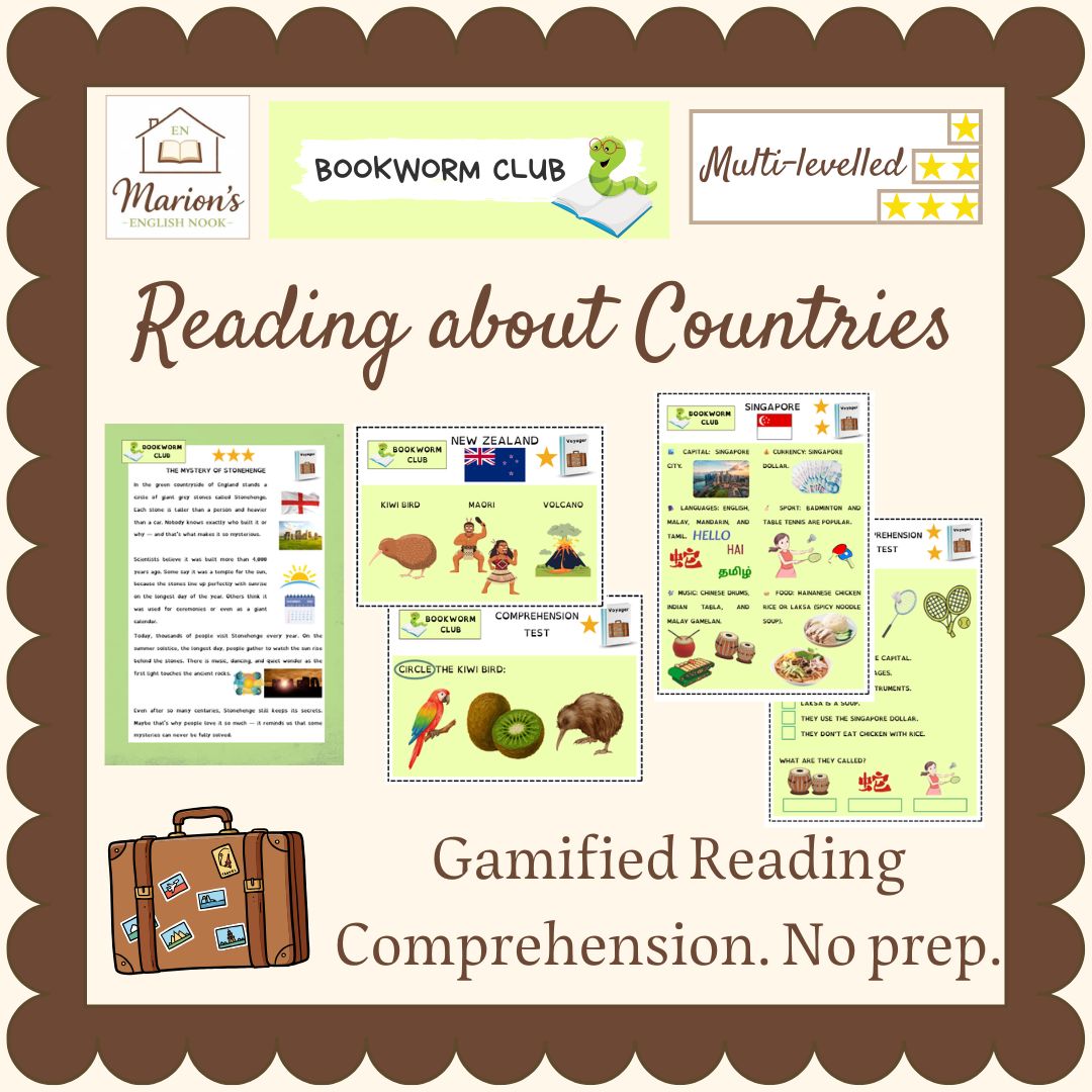 Around the World Reading Journey | 20 Countries | End of the Year Fast Finishers
