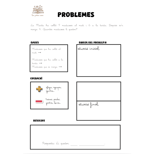 PROBLEMES. QUADERN COMPETENCIAL CICLE INICIAL