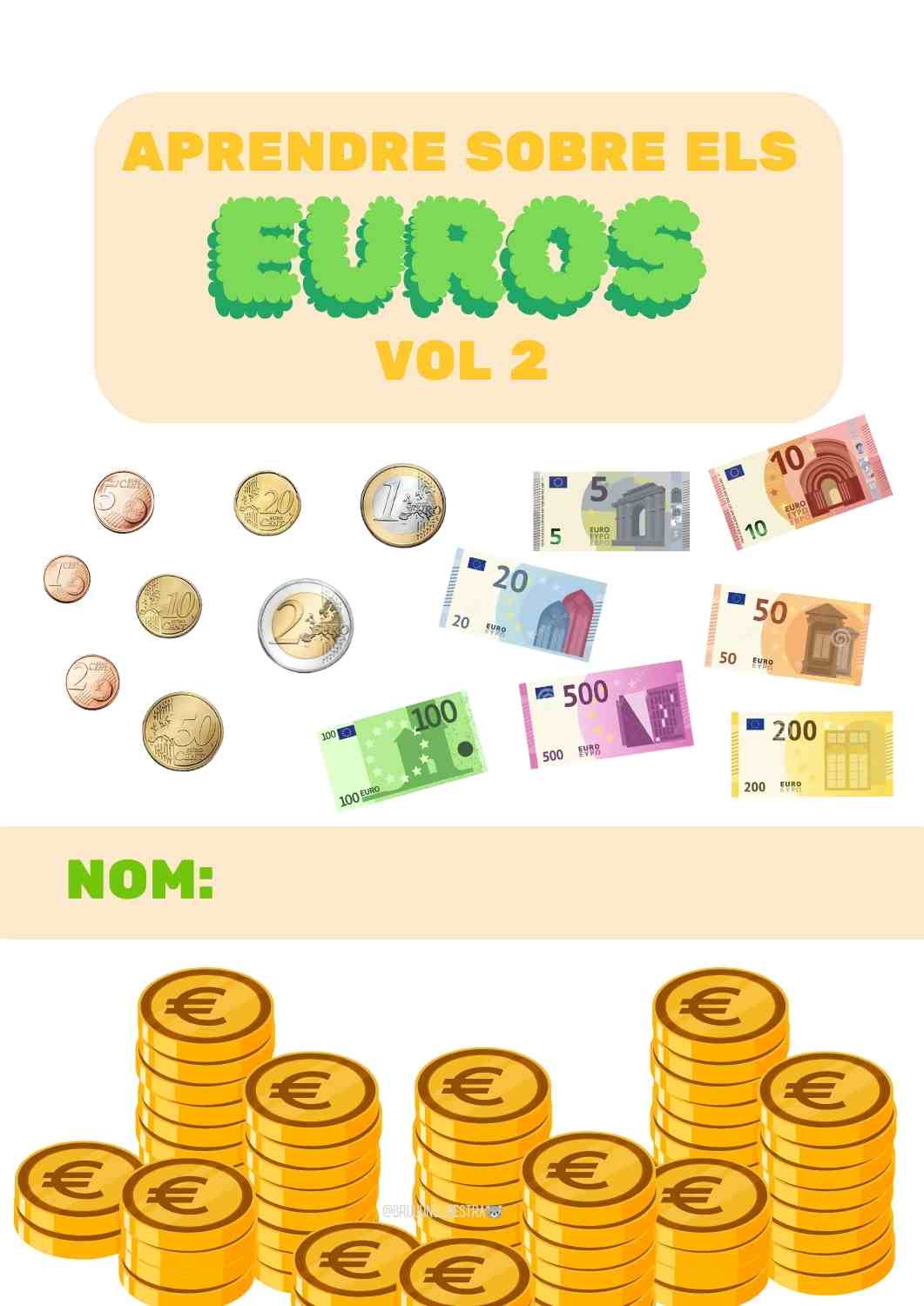 Aprenem sobre els euros 2: monedes i bitllets