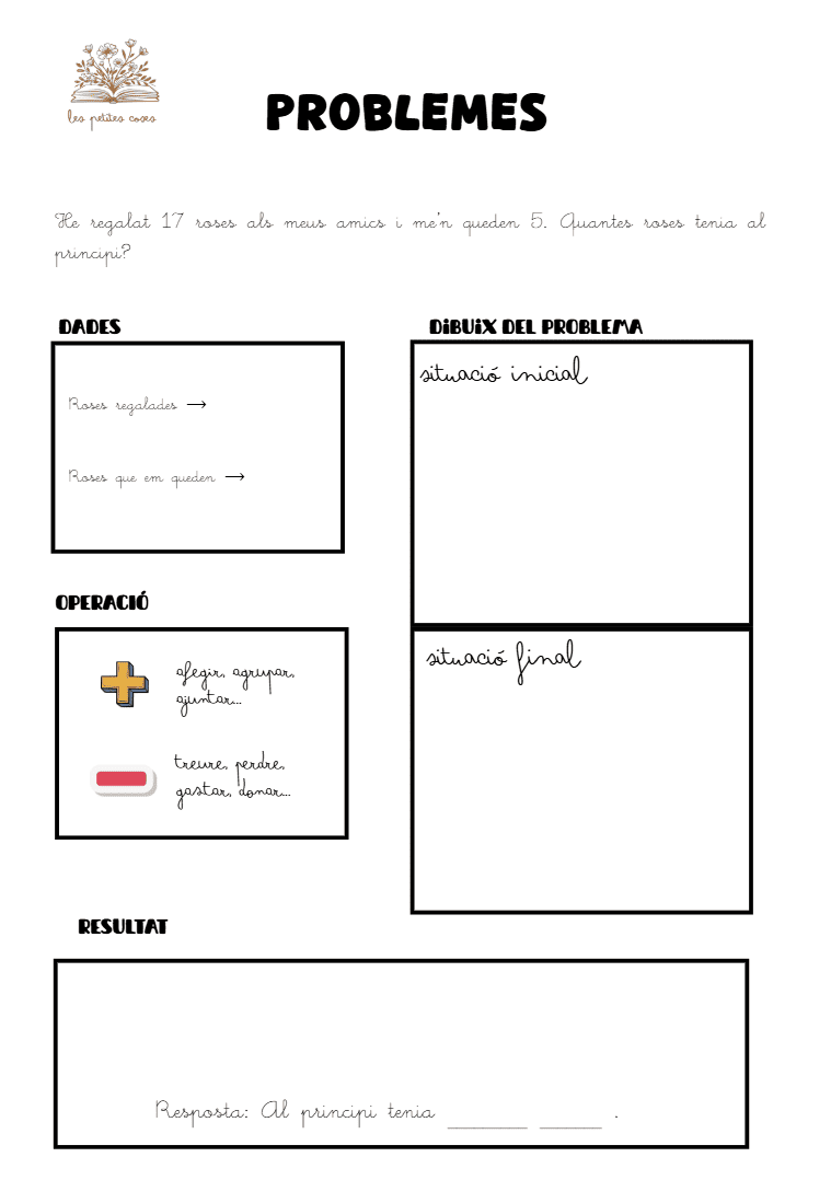 PROBLEMES. QUADERN COMPETENCIAL CICLE INICIAL