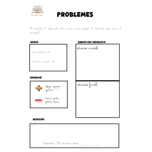 PROBLEMES. QUADERN COMPETENCIAL CICLE INICIAL