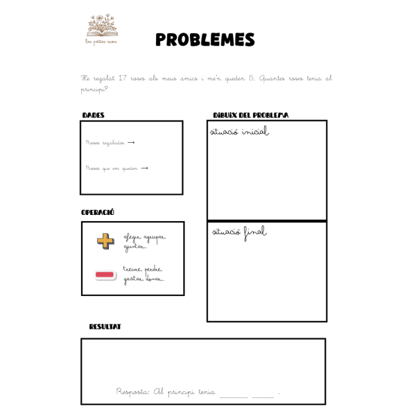 PROBLEMES. QUADERN COMPETENCIAL CICLE INICIAL