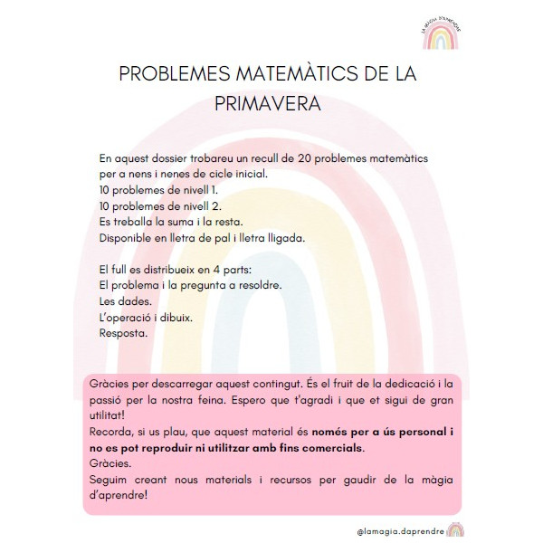 Problemes matemàtics de la primavera