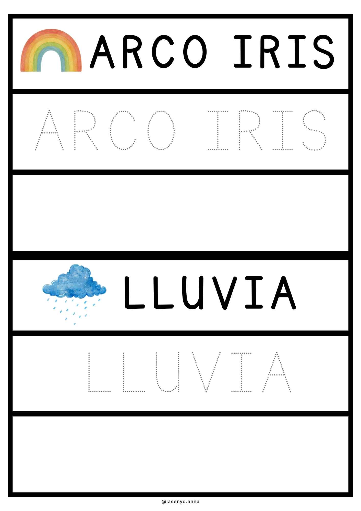 TARJETAS VOCABULARIO PRIMAVERA