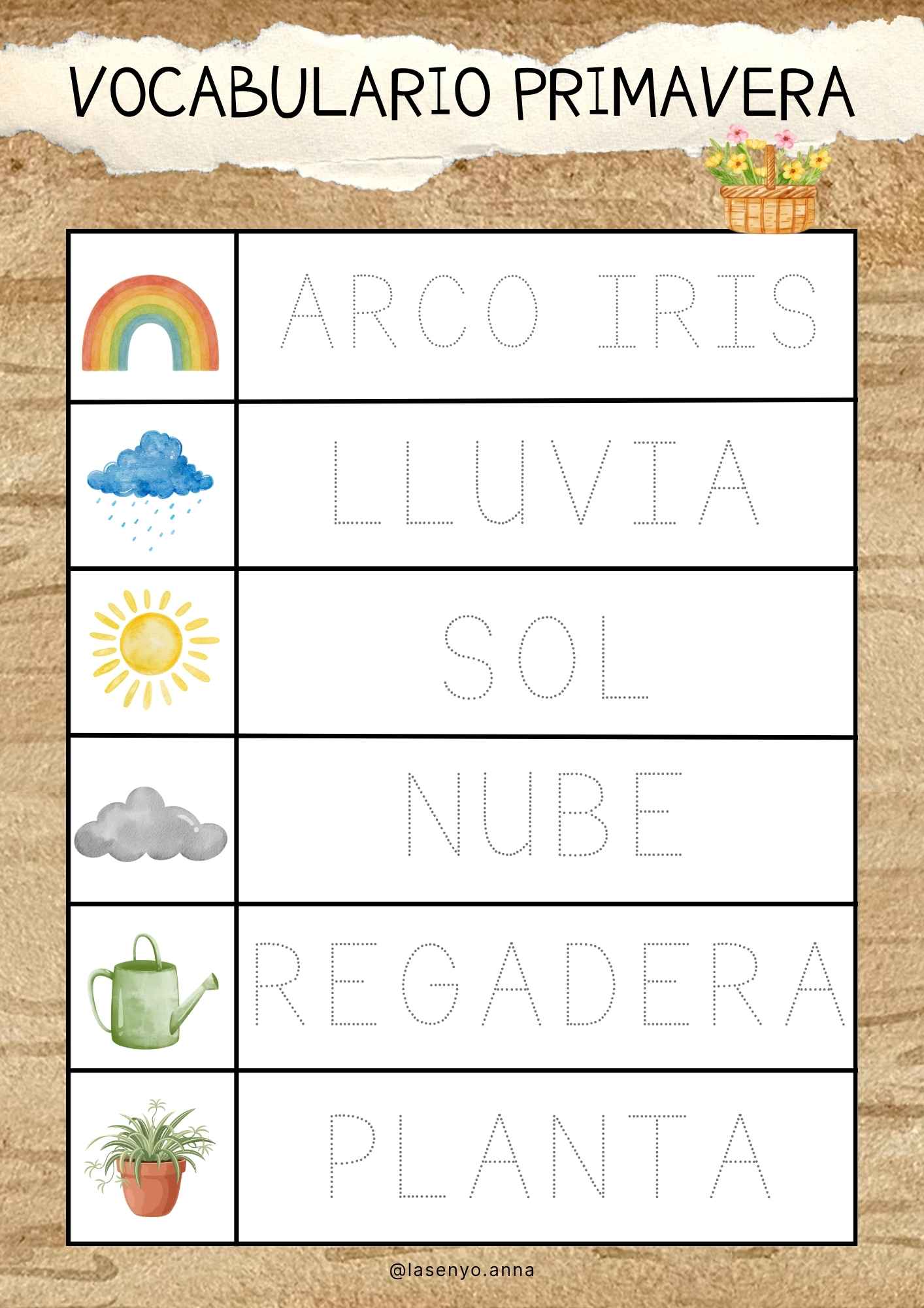 VOCABULARIO PRIMAVERA