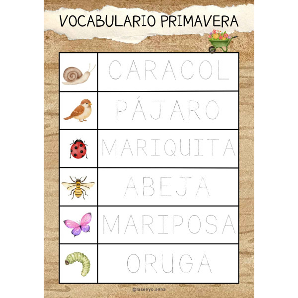 VOCABULARIO PRIMAVERA