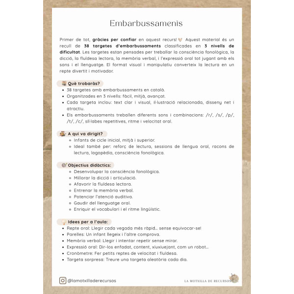 LLENGUA - Embarbussaments