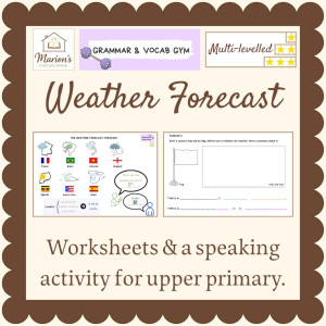 Weather Forecast Future Tense Will | Grammar & Vocab Differentiated Worksheets